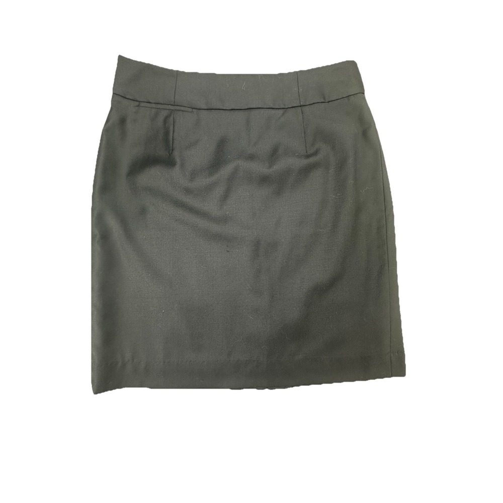 J. Crew Women Wool Zip Pocket Mini Skirt‎ Black Size 2